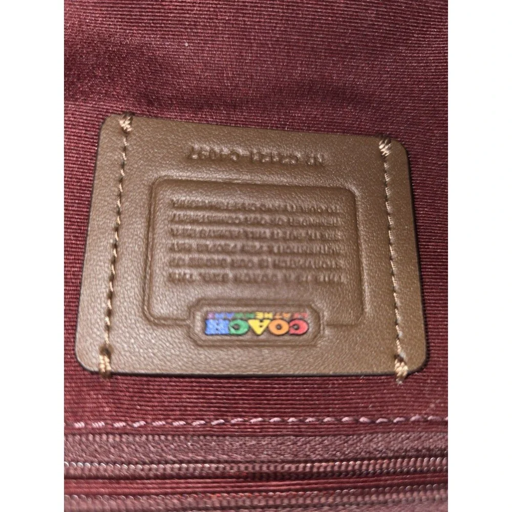 Coach Pennie Backpack 22 Rainbow Signature Mini Backpack Leather W/Wallet